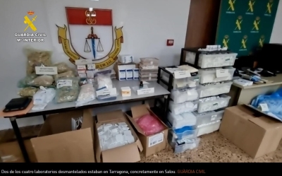 Desmantelan en Salou y Madrid dos laboratorios de drogas sintéticas que operaban a nivel internacional