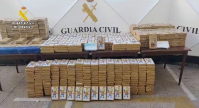 La Guardia Civil incauta 600 kilos de cocaína y detiene a ocho traficantes en Valencia